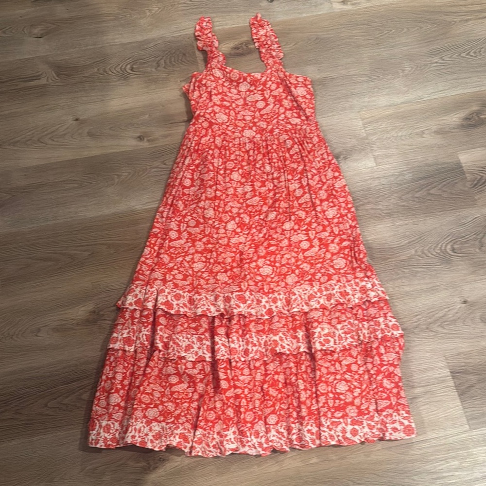 Orange Floral Maxi Dress